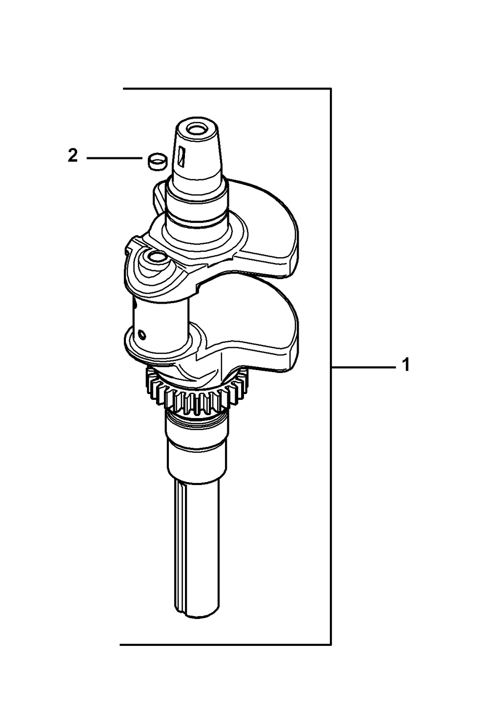Kohler Cv680-3044 Crankshaft Diagram and Parts List for Z-FORCES48 (53BH5FJB-53BH5FJB050)(2013) Cub Cadet Lawn Tractor